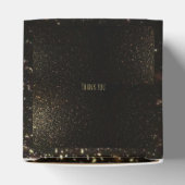 黒エレガント金パーソナライズされたの写真と文字 フェイバーボックス (上部)