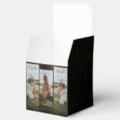 黒エレガント金パーソナライズされたの写真と文字 フェイバーボックス (オープン)