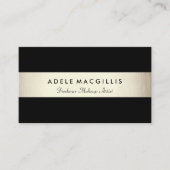 黒エレガント金フェイク箔名刺 名刺 (正面)