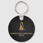 黒エレガント金属エテ実在スキーホルダー キーホルダー (正面)