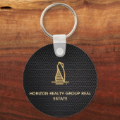 黒エレガント金属エテ実在スキーホルダー キーホルダー (正面)