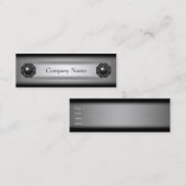 黒エレガント金属シルバースキニー2 スキニー名刺 (正面/裏面)