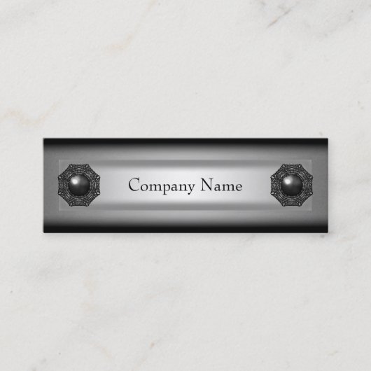 黒エレガント金属シルバースキニー2 スキニー名刺 (正面)