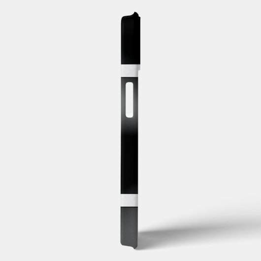 黒エレガント金属プリント銀アクセント Case-Mate iPhoneケース (裏面 / 右)