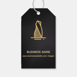 黒エレガント金属実在財産ラベル ギフトタグ