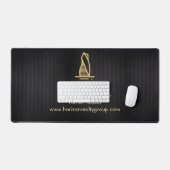 黒エレガント金属実在財 デスクマット (キーボード&マウス)