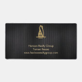 黒エレガント金属実在財 デスクマット (正面)