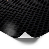 黒エレガント金属実在財 ポスター (コーナー)