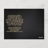 黒エレガント金属実在財 ポストカード (裏面)