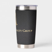黒エレガント金属実在財 保温保冷タンブラー (左面)