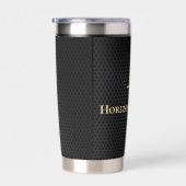 黒エレガント金属実在財 保温保冷タンブラー (右面)