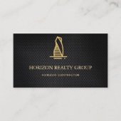 黒エレガント金属実在財 名刺 (正面)