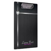 黒エレガント金属背景銀ストライプ色 クリップボード (右)