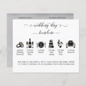 黒エレガント銀のタイムラ結婚イン、プログラム (正面/裏面)