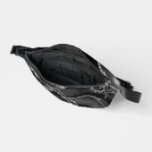 黒エレガント銀グリッターアゲートマーブル ファニーパック (見開き)