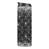 黒エレガント銀グリッターブライダル タンブラー (回転右)