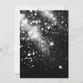 黒エレガント銀グリッター大晦日パーティー 招待状 (裏面)