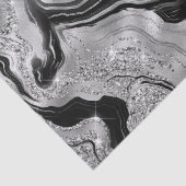 黒エレガント銀グリッター瑪瑙誕生日 薄葉紙 (詳細)