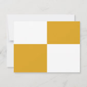 黒エレガント銀シンプル金ゴールドモダン結婚ズ 出欠カード (裏面)