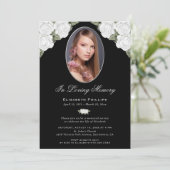 黒エレガント銀フローラ写真追悼会 招待状 (スタンド正面)
