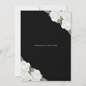 黒エレガント銀フローラ写真追悼会 招待状 (裏面)