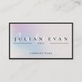 黒エレガント銀ホロ縁どグラフィー美しい 名刺 (正面)