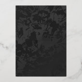 黒エレガント銀モダン箔招待状 箔招待状 (裏面)