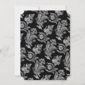 黒エレガント銀ヴィンテージ90誕生日 招待状 (裏面)