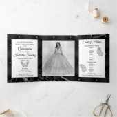 黒エレガント銀写真キンセアニェラ3つ折 三つ折りプログラム (内部)