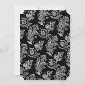 黒エレガント銀写真追悼碑 招待状 (裏面)