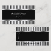 黒エレガント銀 名刺 (正面/裏面)