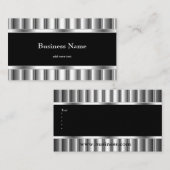 黒エレガント銀 名刺 (正面/裏面)