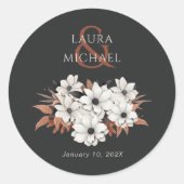 黒エレガント錆フローラ ラウンドシール (正面)