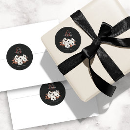 黒エレガント錆フローラ ラウンドシール