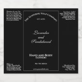 黒エレガント防水化粧品ボトルラベル スパークリングワインラベル (シングルラベル)