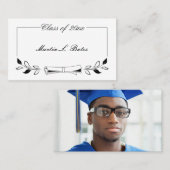 黒エレガント院名刺挿入カード コーリングカード (正面/裏面)