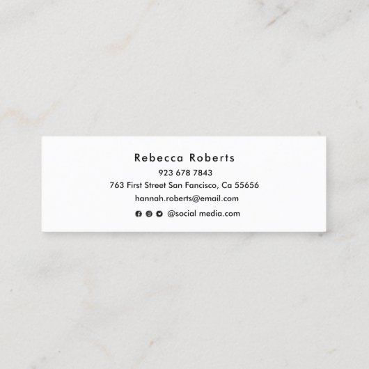 黒エレガント院名刺挿入カード コーリングカード (裏面)