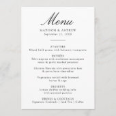 黒エレガント陳腐ビクトリアンフローラ結婚ズ メニュー (正面)