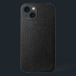 黒エレガント革の蛇紋模様 iPhone 13ケース<br><div class="desc">黒いエレガント革のヘビの模様の外観。</div>
