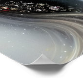 黒エレガント馬のウマ科のファンタジー ポスター (角)