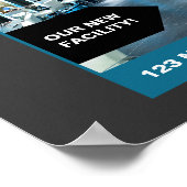 黒エレガント髪サロン ポスター (角)