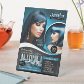 黒エレガント髪サロン、美しいサロン 台座サイン (インサイチュ)