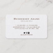 黒エレガント黄金の曇り抽象芸術の署名 名刺 (裏面)