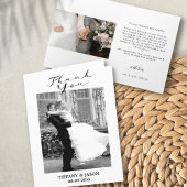 黒エレガント2フォトハンドレタモダンーシンプル サンキューカード