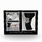 黒エレガント/白アールデコ3 Photo Keepsake フォトブロック (正面)