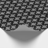 黒エレガント/白ダマスクすべての大事な行事 ラッピングペーパー (角)