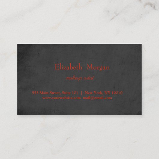 黒エレガント、赤い唇、ロイヤリティカード ロイヤリティカード (裏面)