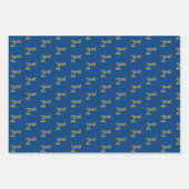 黒エレガント、赤、青、フェイク金ゴールド第2イベント番号 ラッピングペーパーシート (正面3)