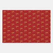 黒エレガント、赤、青、フェイク金ゴールド第7イベント番号 ラッピングペーパーシート (正面2)