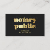 黒エレガント&金ゴールドクロスペン公証人QR 名刺 (正面)